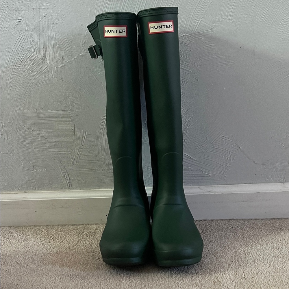 Hunter Dark Green Waterproof Boots